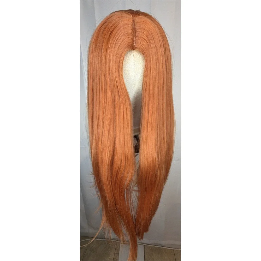 Ginger Orange Lace Front Wig Long Straight Synthetic | Women Party Daily Wear